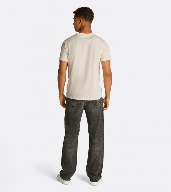 Tommy Jeans TOMMY JEANS - Off White Round Neck T-Shirts