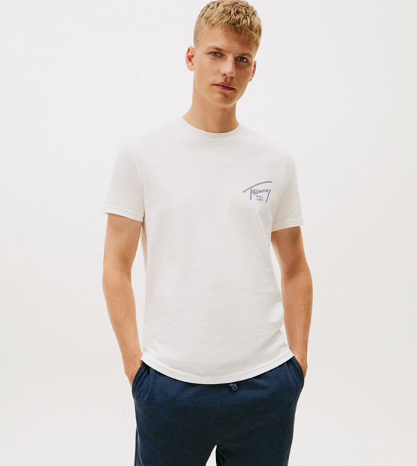 Tommy Jeans TOMMY JEANS - White Round Neck T-Shirts