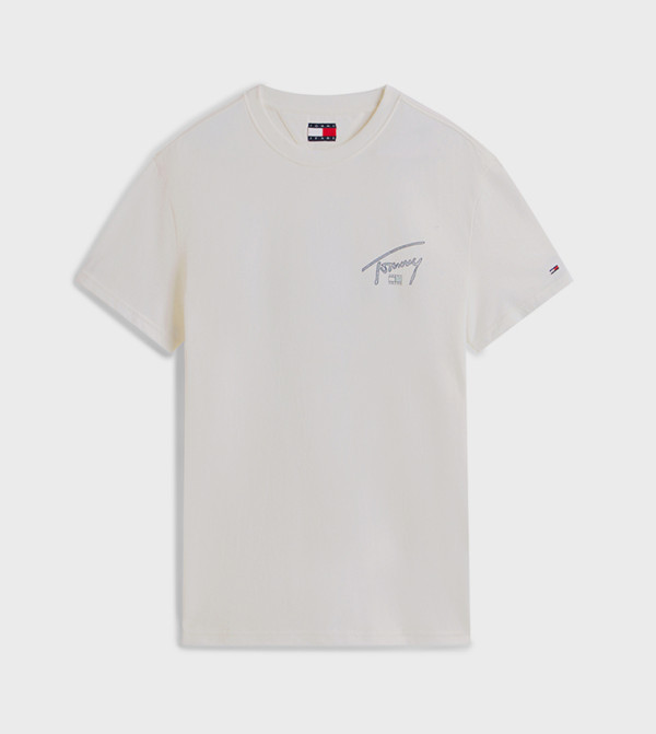Tommy Jeans TOMMY JEANS - White Round Neck T-Shirts