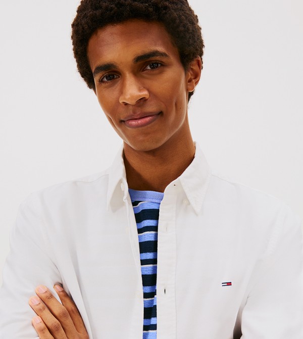 Tommy Jeans  Shirts - Ecru Long Sleeves