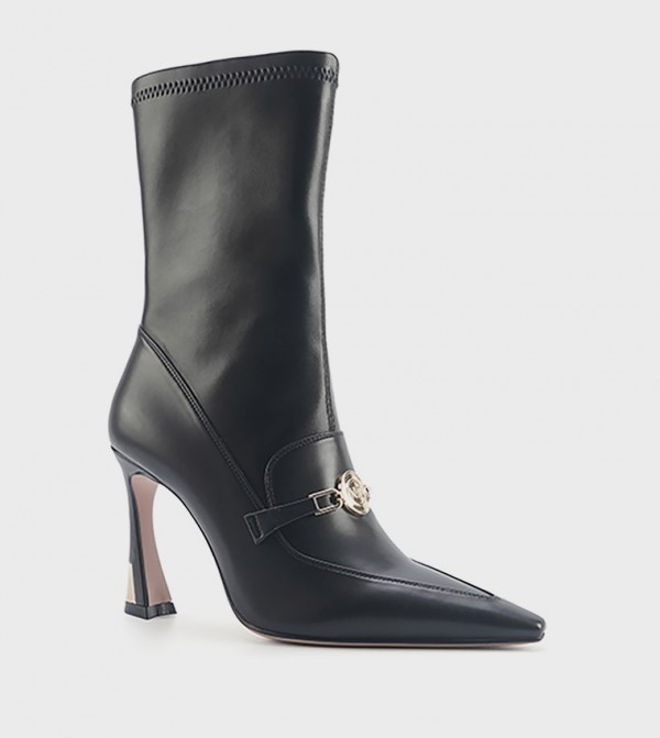ناين وست  بوت كالف - أسود Mid Calf Boots