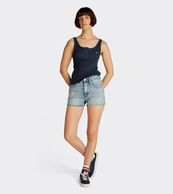 Tommy Jeans Clothing - Navy Sleeveless Tops