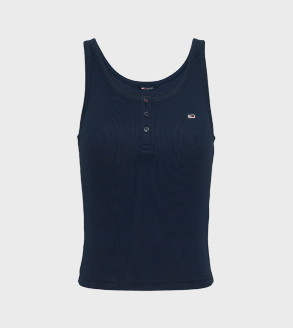 Tommy Jeans Clothing - Navy Sleeveless Tops
