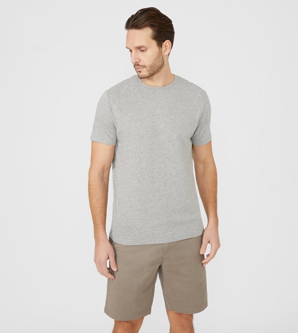 Maine Maine - Grey Casual T-Shirts