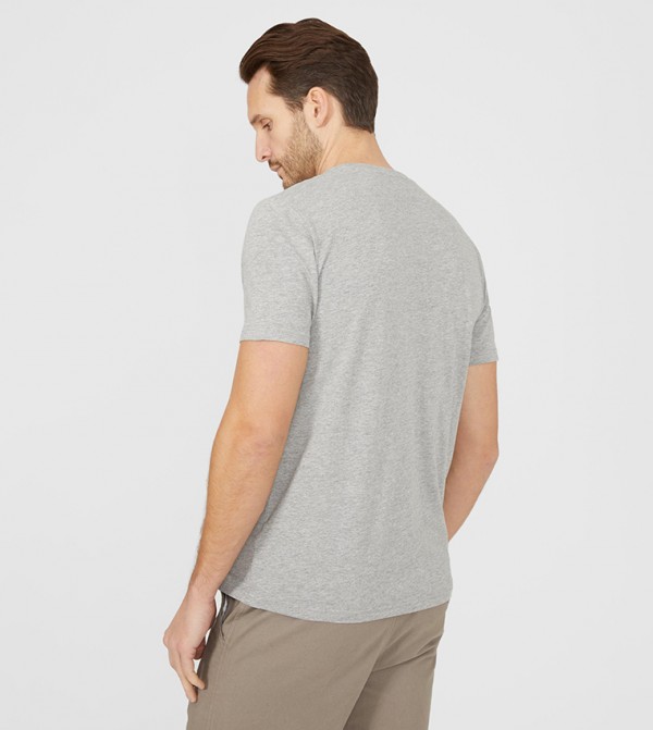 Maine Maine - Grey Casual T-Shirts