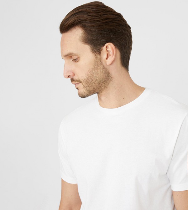 Maine Maine - White Casual T-Shirts