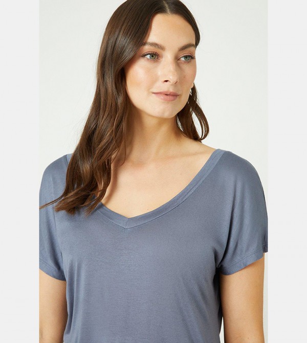 Maine  - Grey Casual T-Shirts