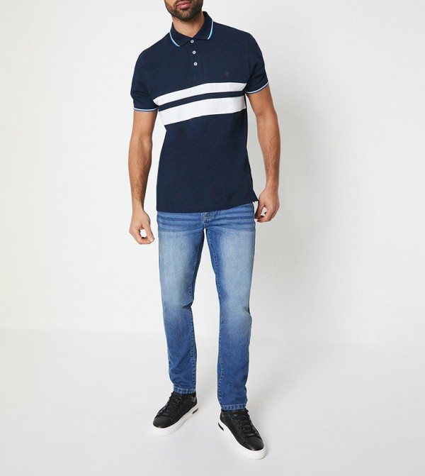 Maine  - Navy Polo T-shirts