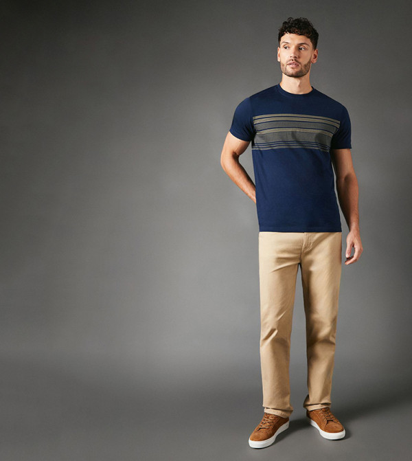 Maine - Outlet  - Beige Straight Jeans