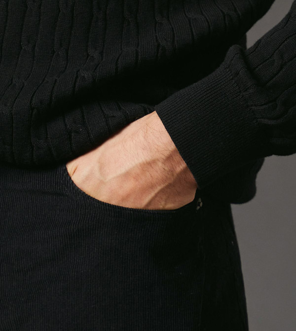 Maine  Casual Pants - Black Casual Pants