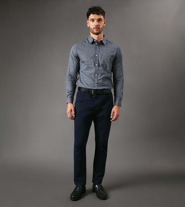 Maine  Clothing - Navy Long Sleeves