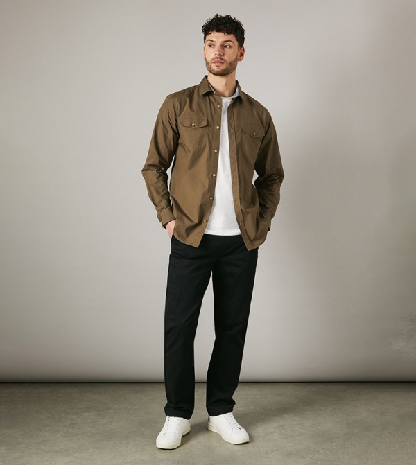 Maine Maine - Khaki Casual Shirts