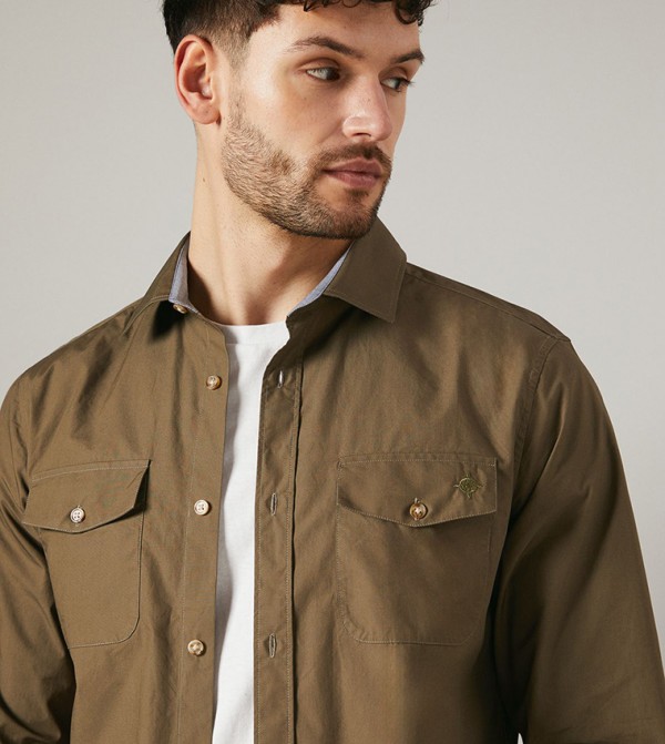 Maine Maine - Khaki Casual Shirts