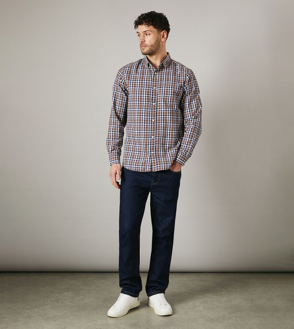 Maine Maine - Brown Casual Shirts