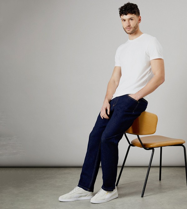 Maine Maine - Navy Straight Jeans