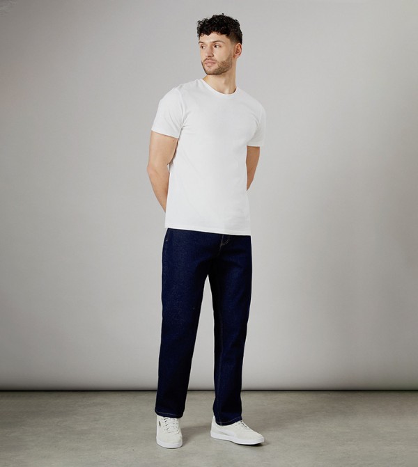 Maine Maine - Navy Straight Jeans