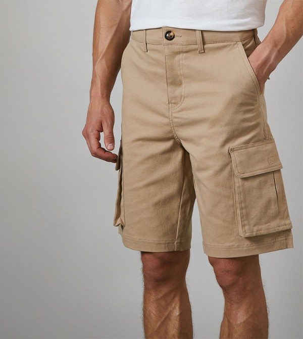 Maine  - Beige Cargo Shorts
