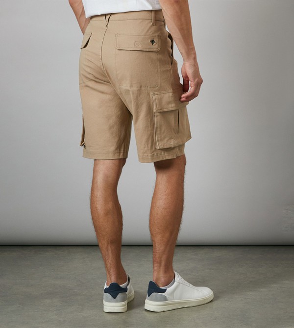 Maine  - Beige Cargo Shorts