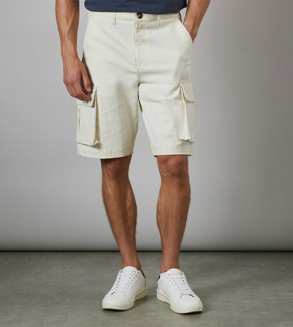 Maine  - White Cargo Shorts