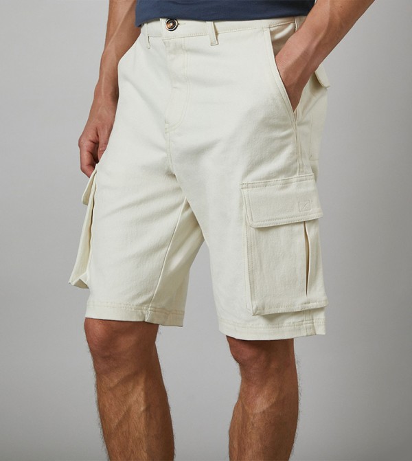 Maine  - White Cargo Shorts
