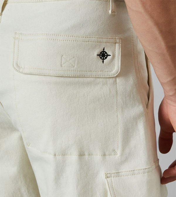 Maine  - White Cargo Shorts