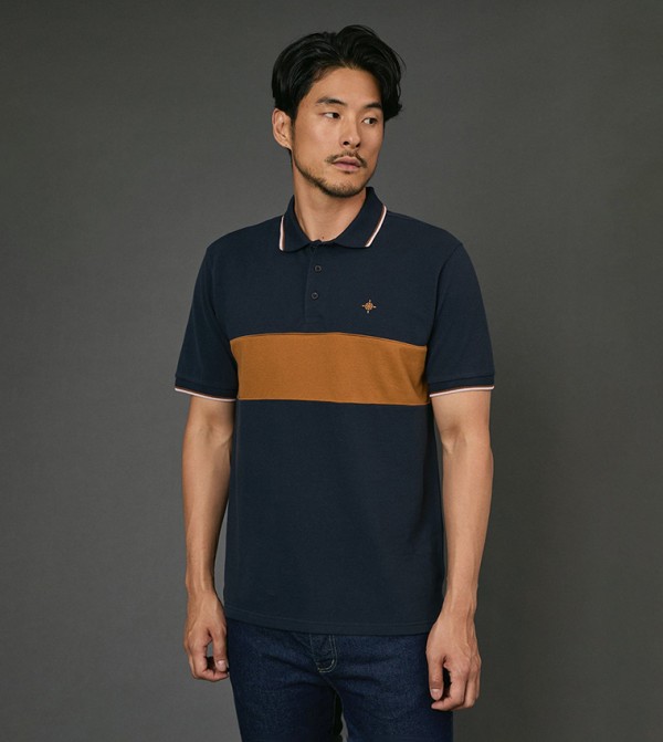 Maine Maine - Navy Polo T-shirts