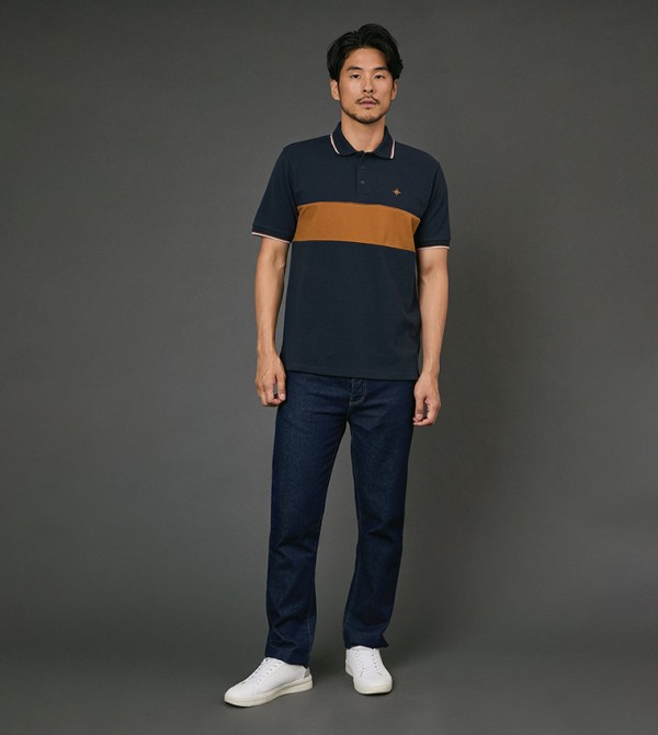 Maine Maine - Navy Polo T-shirts