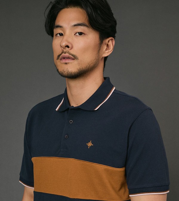 Maine Maine - Navy Polo T-shirts