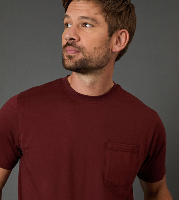 Maine  T-Shirts - Red Round Neck T-Shirts