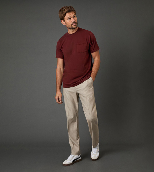 Maine  T-Shirts - Red Round Neck T-Shirts