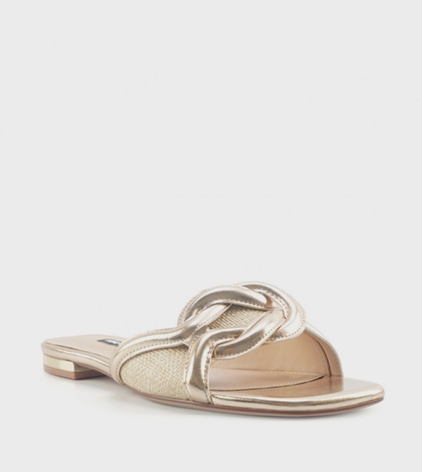 Nine West Nine West - Gold Flat Sandals