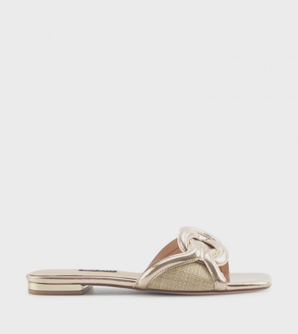 Nine West Nine West - Gold Flat Sandals