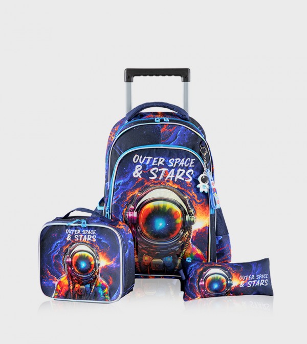 Eazy Kids Kids - Navy Trolley Backpack Set