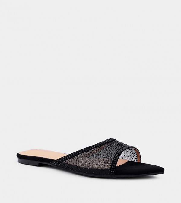 Cuple Cuple - Black Flat Sandals