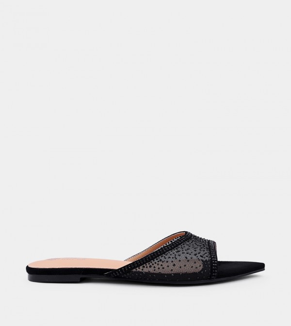 Cuple Cuple - Black Flat Sandals