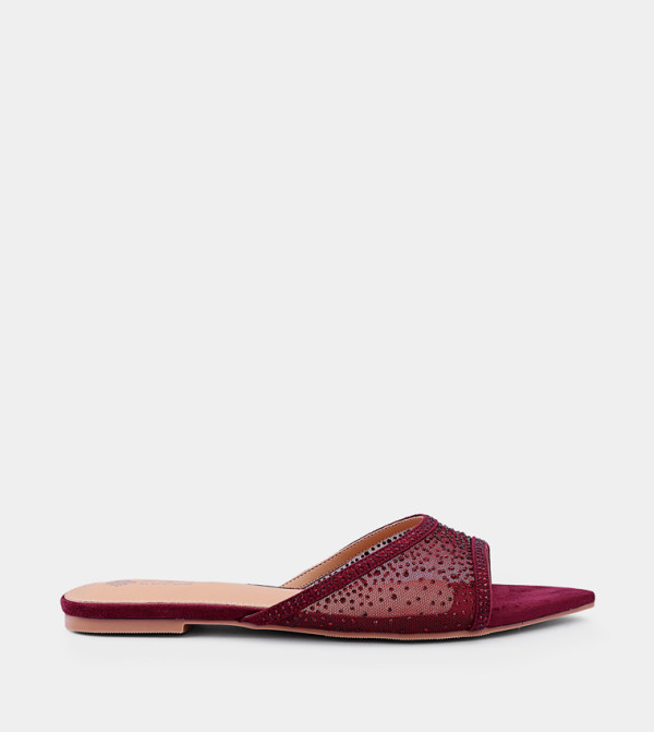 Cuple  - Maroon Flat Sandals