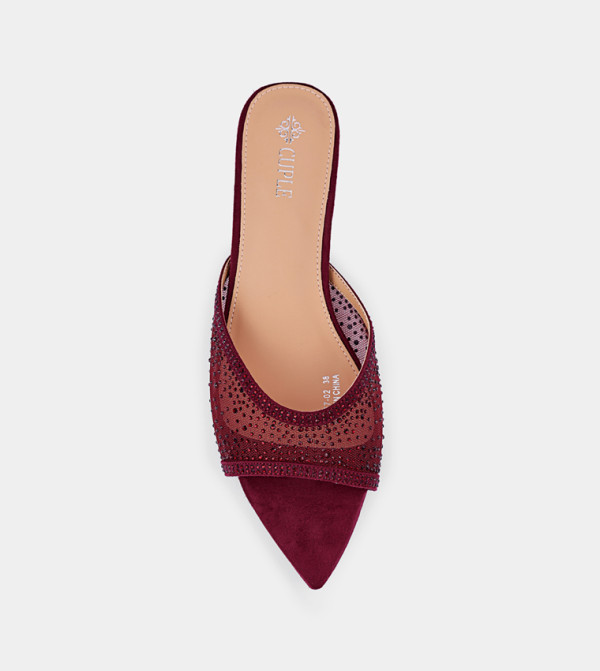 Cuple  - Maroon Flat Sandals