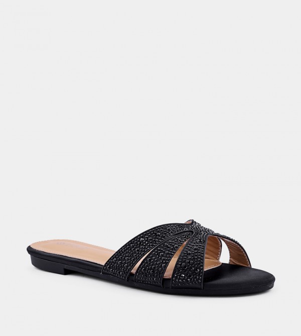 Cuple Cuple - Black Flat Sandals