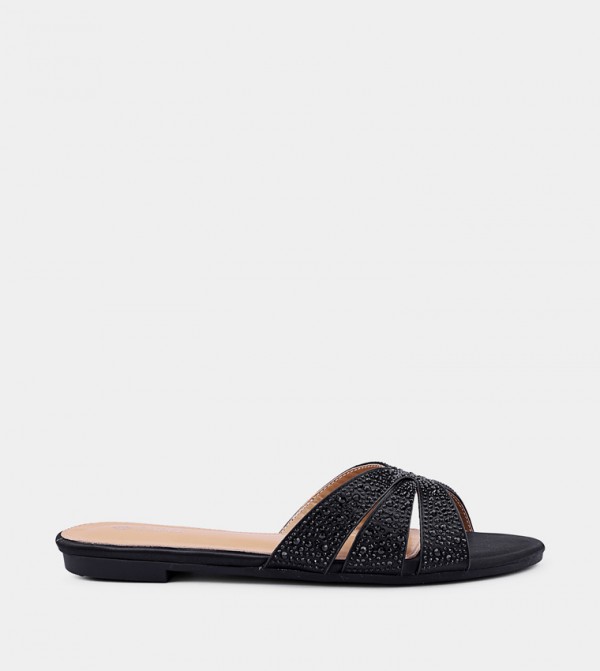 Cuple Cuple - Black Flat Sandals