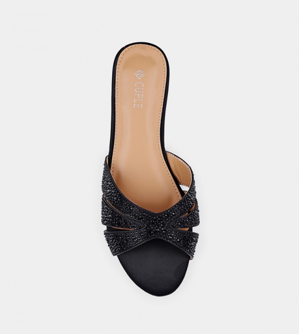 Cuple Cuple - Black Flat Sandals