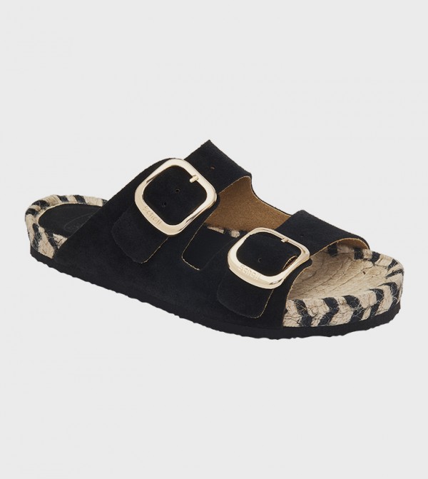 Scholl  - Black Flat Sandals