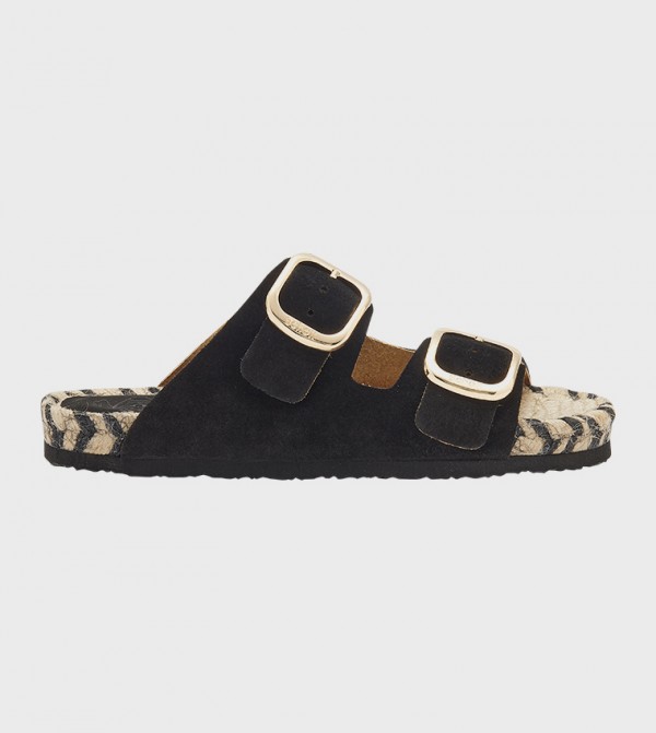 Scholl  - Black Flat Sandals