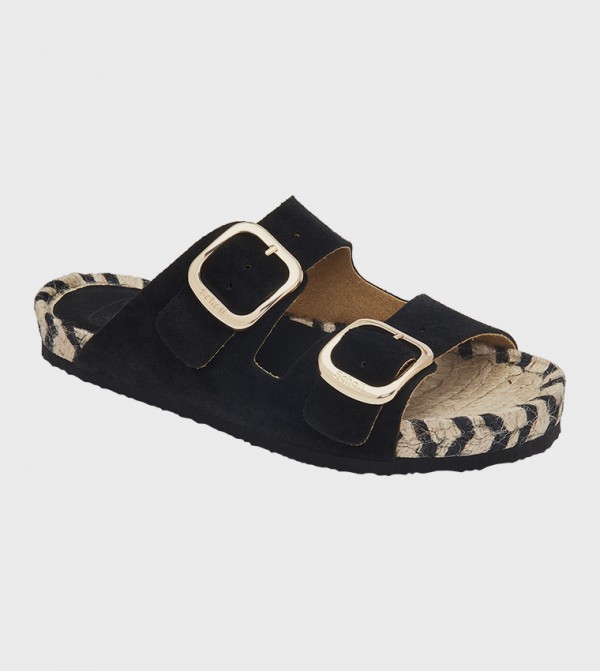 Scholl  - Black Flat Sandals
