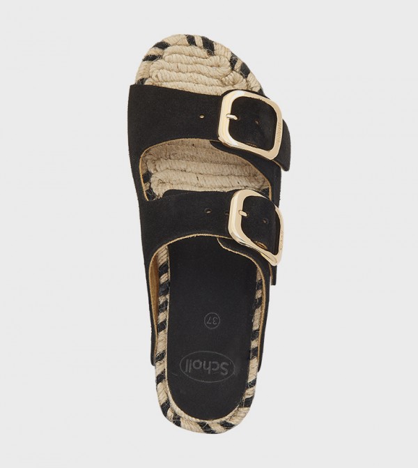 Scholl  - Black Flat Sandals
