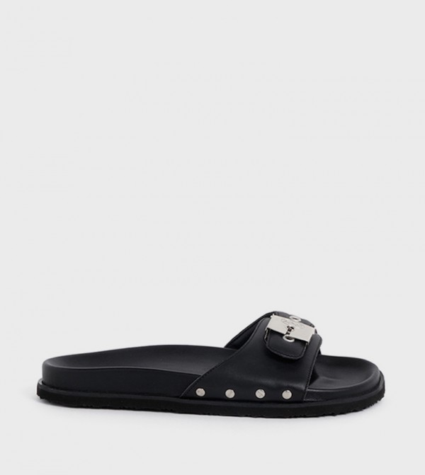 شول  - أسود Flat Sandals