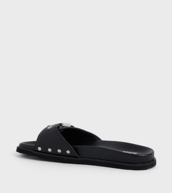 شول  - أسود Flat Sandals