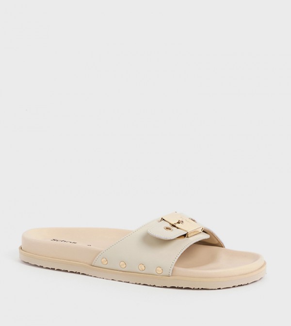 شول  - بيج Flat Sandals