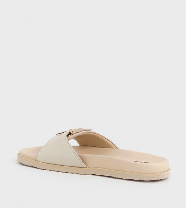 شول  - بيج Flat Sandals