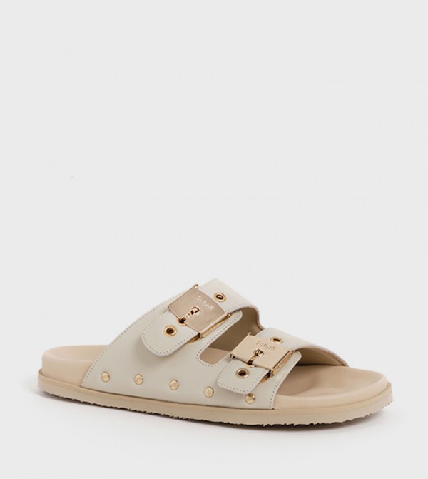 شول شول - بيج Flat Sandals