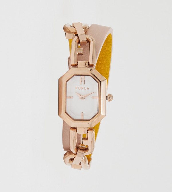 فورلا  ساعات أنالوغ  - ذهبي وردي ساعات